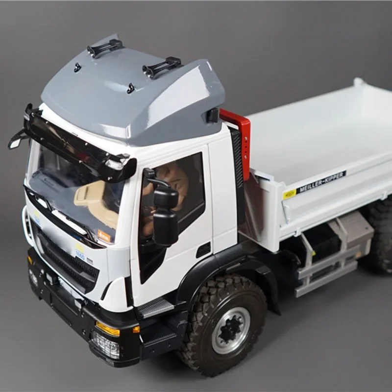 1:14th Scale Simulation High Top Spoiler Kit with LED Lights for Tamiya RC Truck LVECO Car Accessories view 3