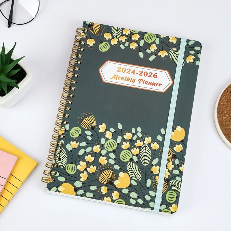 2024 Journal Planner Weekly Daily Plan Calendar A5 Coil Notebook English Sports Punch Schedule Office Agenda Organizer Book