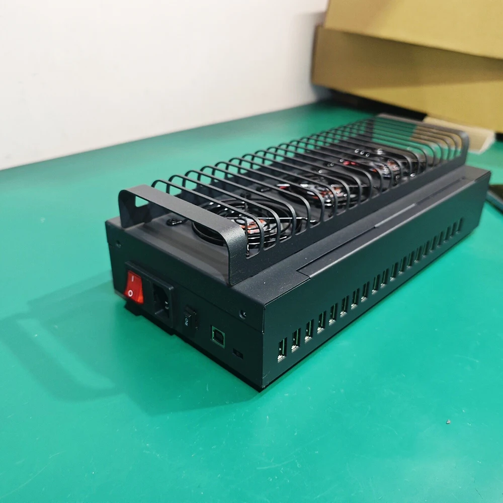 Hub Group Control Box 20 USB Ports Chassis For Samsung Mobile Phone