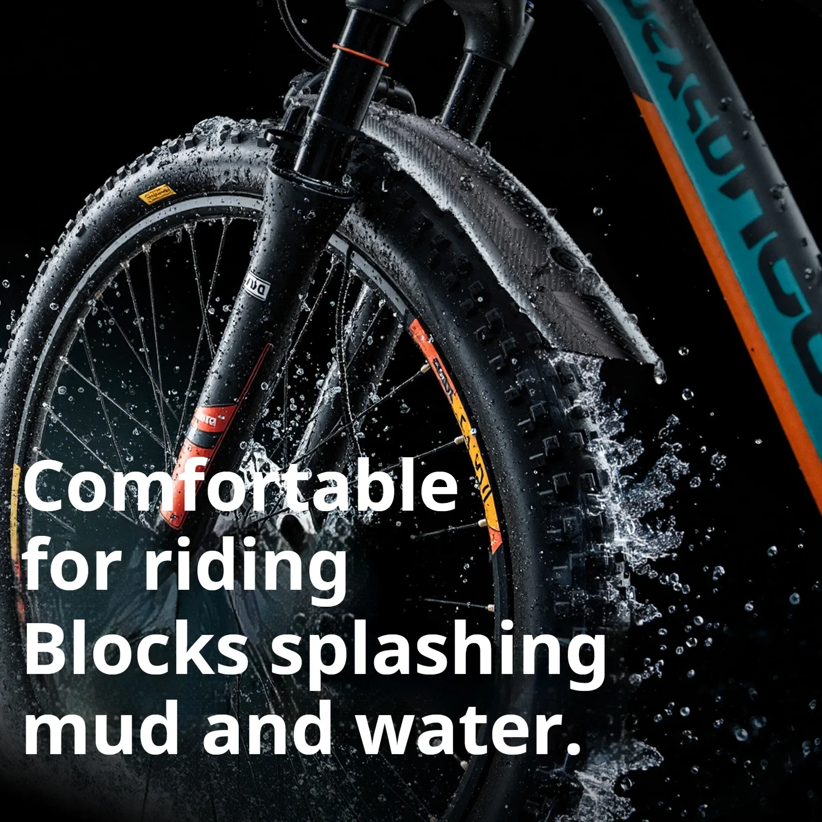 ENLEE واقيات الطين للدراجة الجبلية على المنحدرات واقيات المطر الموسعة والموسعة من ألياف الكربون عالمية للأمام والخلف