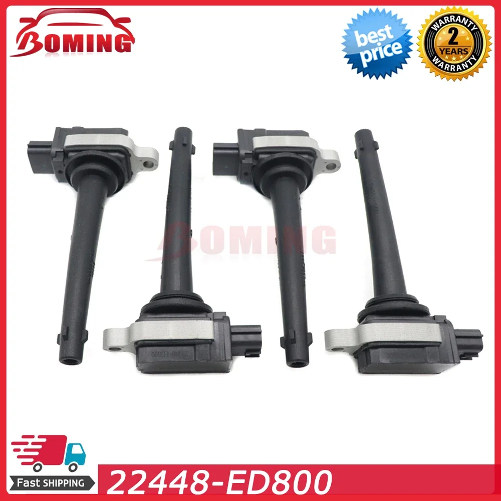 1/4pcs 22448-ED800 Bobina de ignição de carro para 2007-2012 Nissan Sentra 2.0L L4 22448ED800 22448 ED800 UF591 UF-591