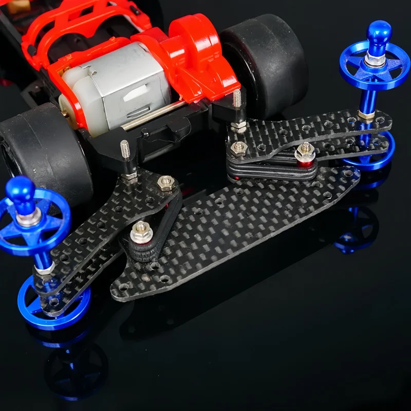 Tamiya Mini 4WD Samochód B-MAX Seria Modyfikacji z Włókna Węglowego 1.5mm Bez Przycinania, Zestaw Wyścigowy z Kierownicą do Modyfikacji Modeli Samochodów