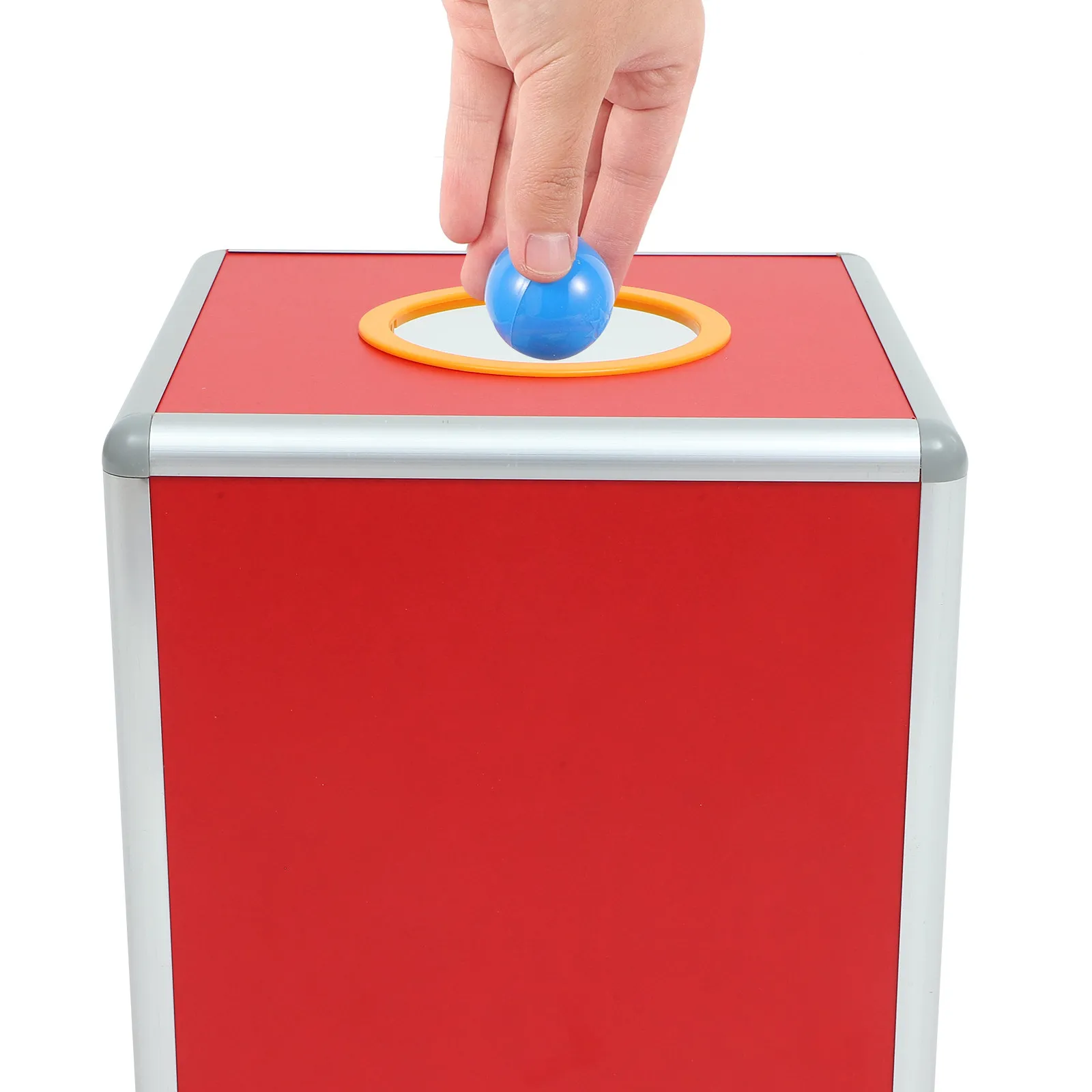 Lottery Box Raffle Ticket Storage Box Aluminum Alloy Donation Holder Organizer for Fundraising Events Corporate Parties Ballot
