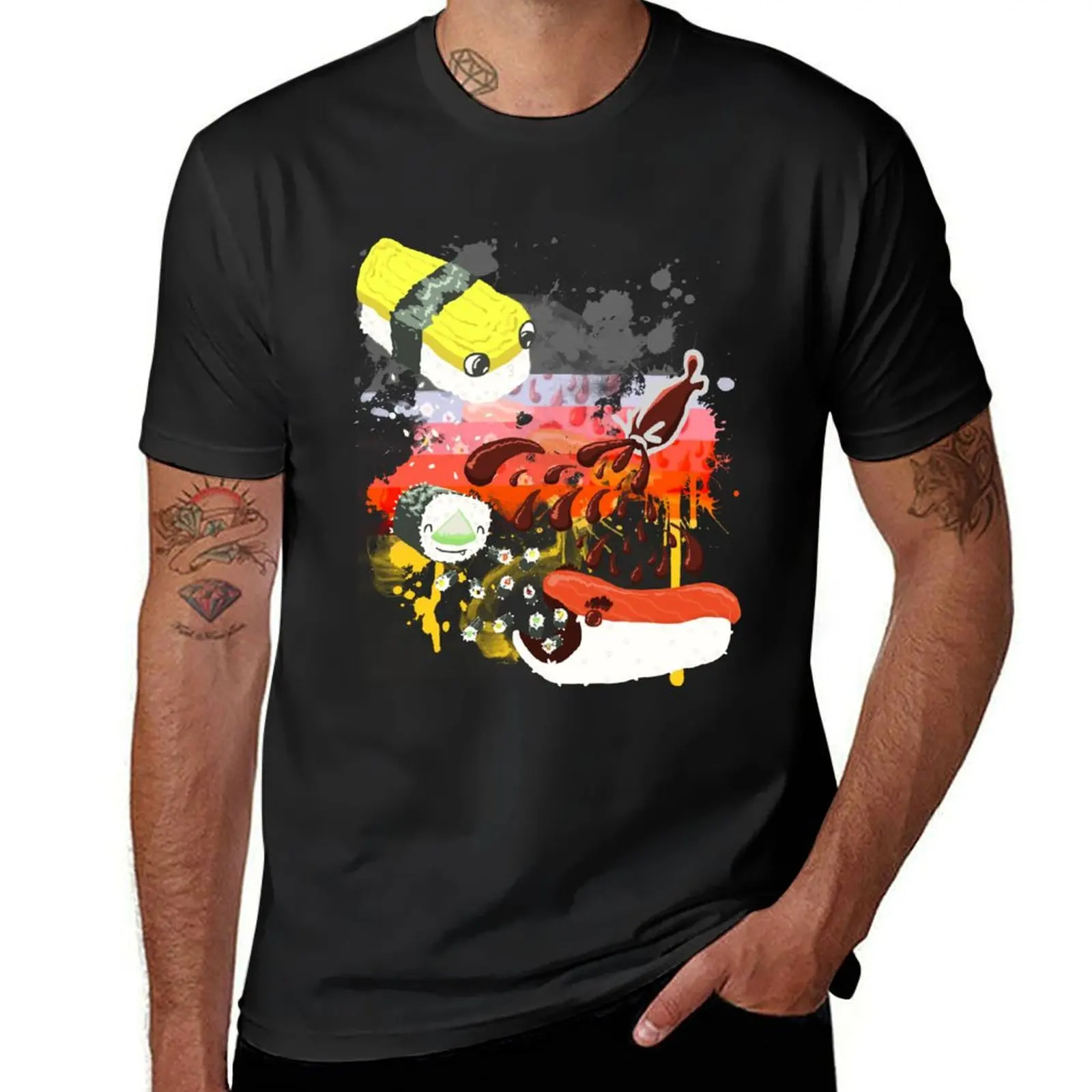 Sushi explosion T-Shirt customs design your own new edition oversized t shirts for men cotton