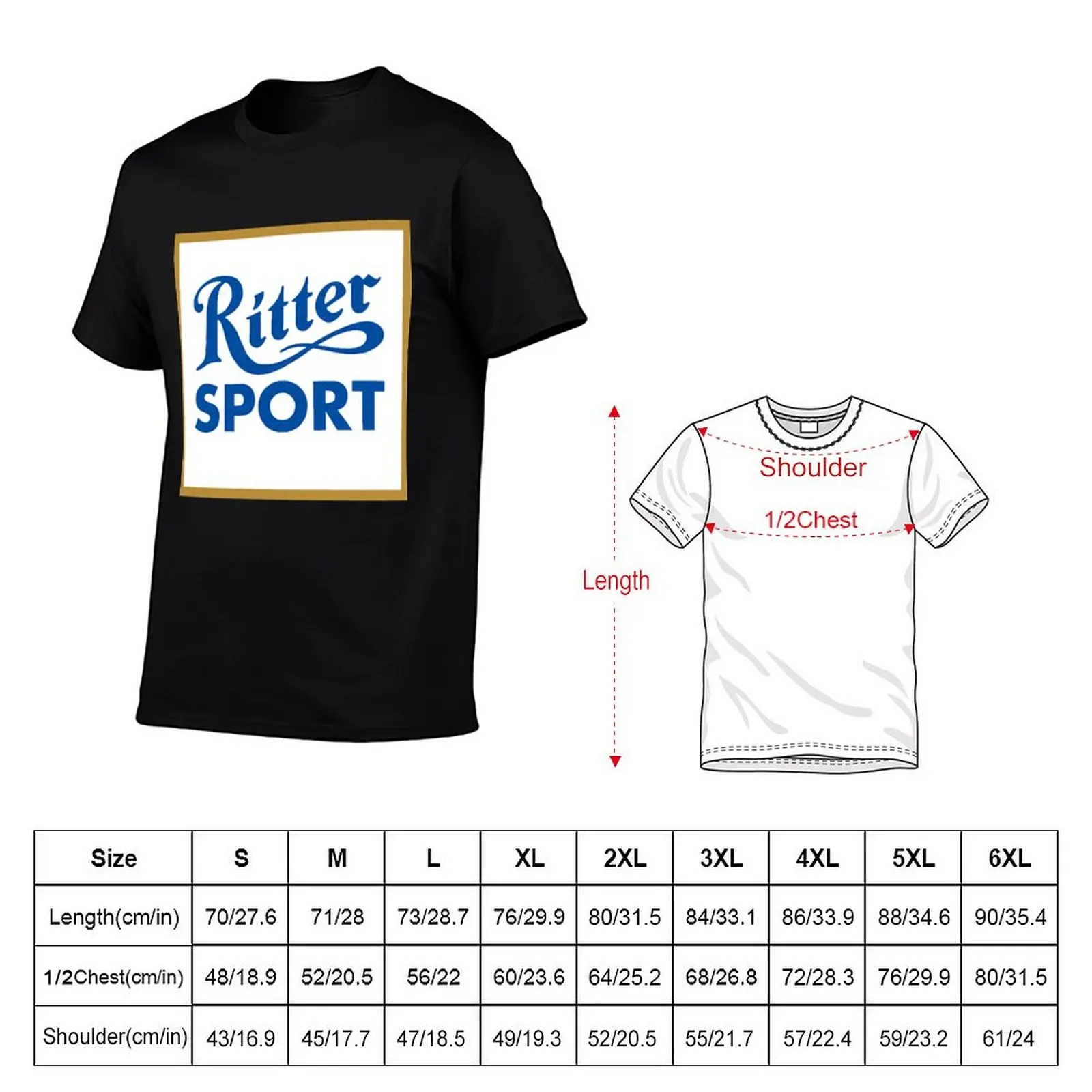 Ritter Sports T-Shirt Basic Solid Tee for Daily Use