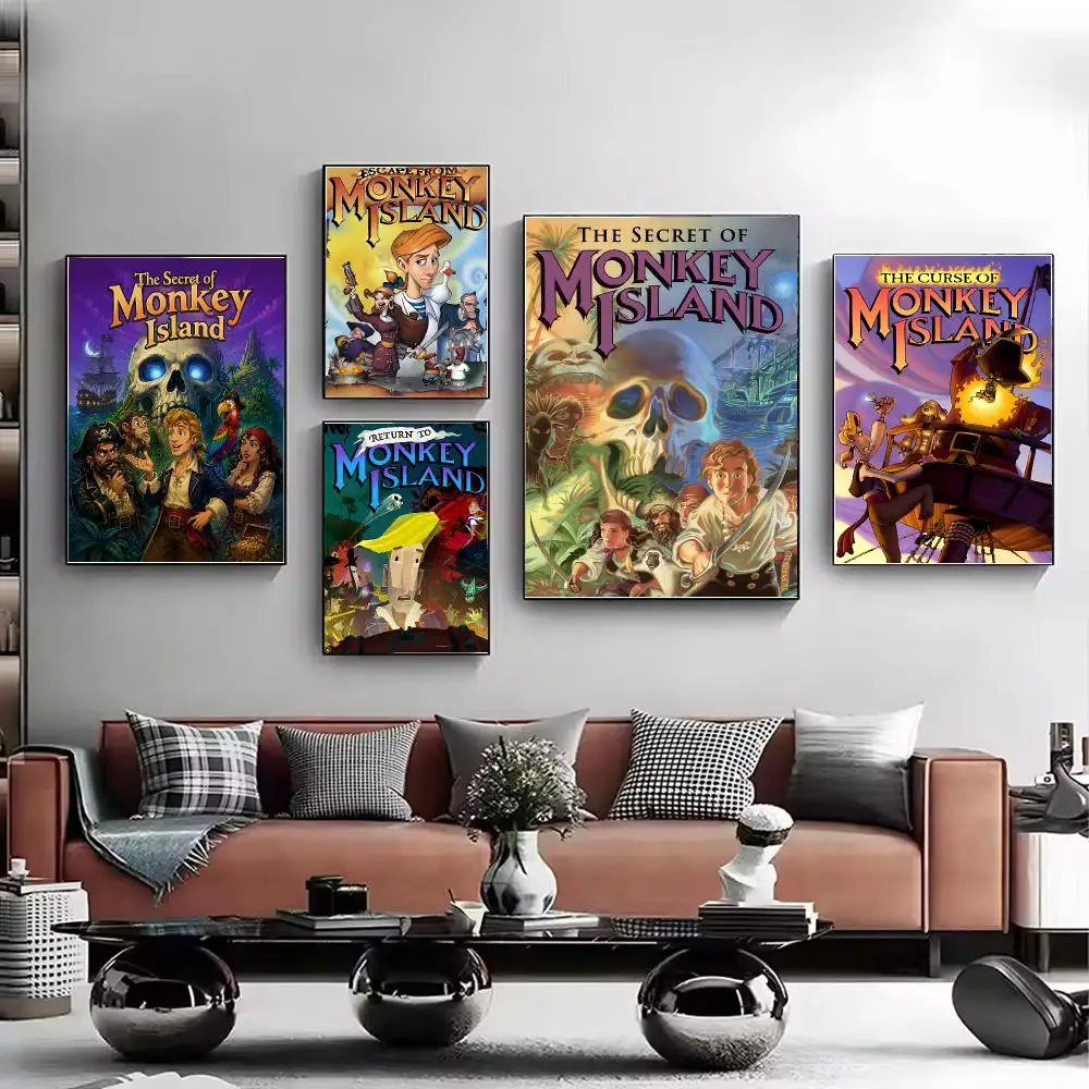 Game T-The Secret Of Monkey Island Poster Stylish Wall Art for Living Room Bedroom Study Home Decor Gift