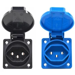 1Pcs Brazil Switzerland Waterproof Industry Socket 10A Flush Mount Electrical Outlet with Cover for Outdoor Garden Camping RV