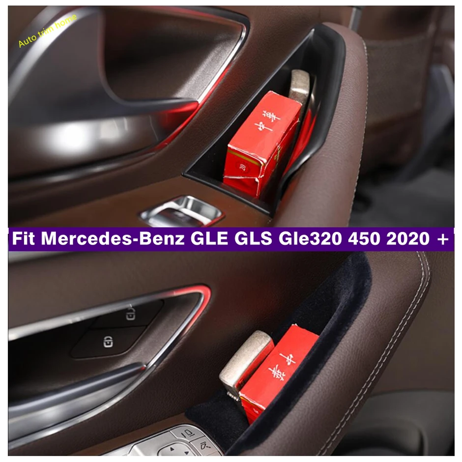 

Inner Door Handle Armrest Container Holder Tray Storage Box Cover For Mercedes-Benz GLE GLS Gle320 450 2020 2021 Car Accessories