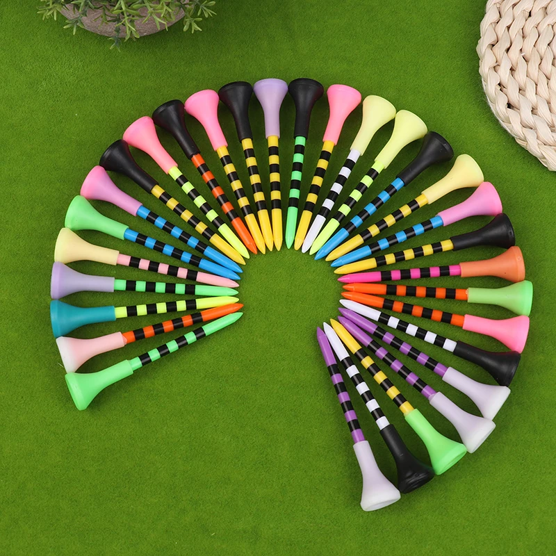 

.[SH]10/20/30Pcs 70/83MM Golf Nail TEE Plastic Seat Cover Head Cover Serve Golf Tee Seat Ball Holders Mix Color Training Aids