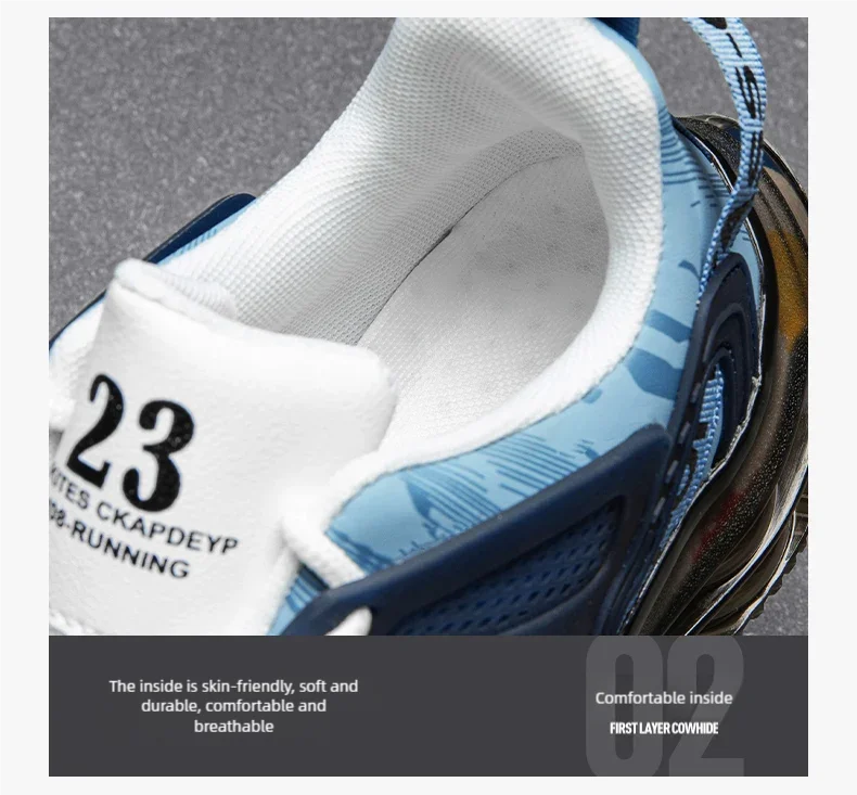 Herren-Freizeitsneaker Frühling Sommer Neue Atmungsaktive Leichte Renn-Outdoor-Laufschuhe Weiche Sohle Verschleißfeste Speed-Sportschuhe – Detail 6