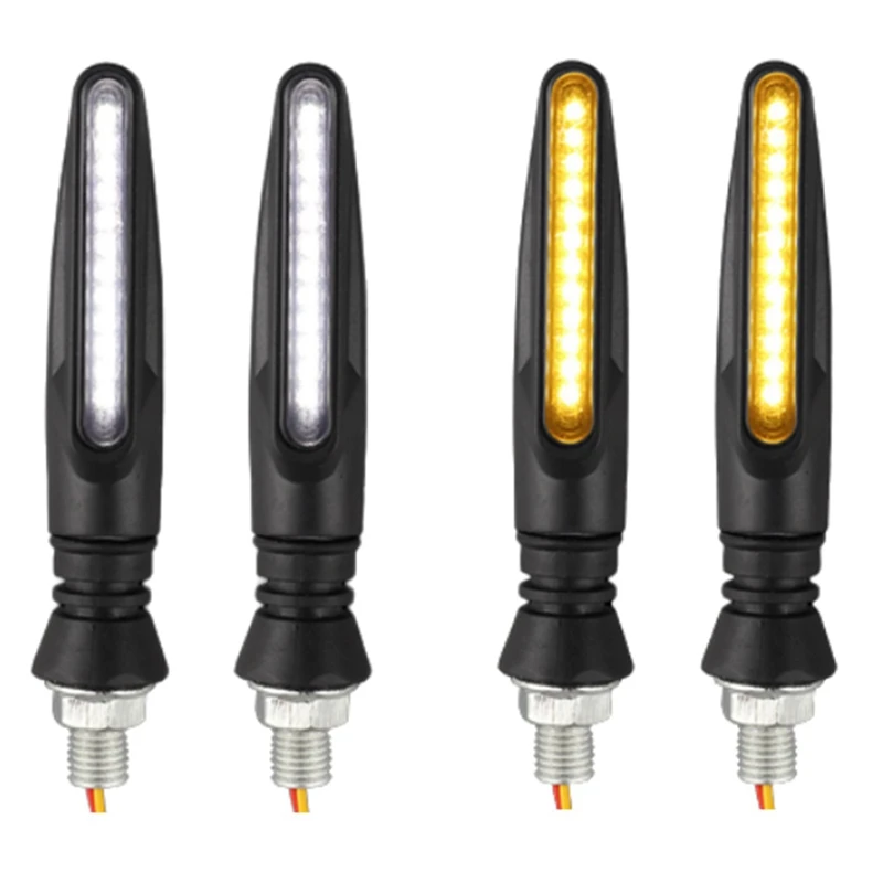 Luzes LED brilhantes altas da motocicleta, Luzes indicadoras de sinal de giro, Luzes de dia branco, Lâmpadas de freio fluindo