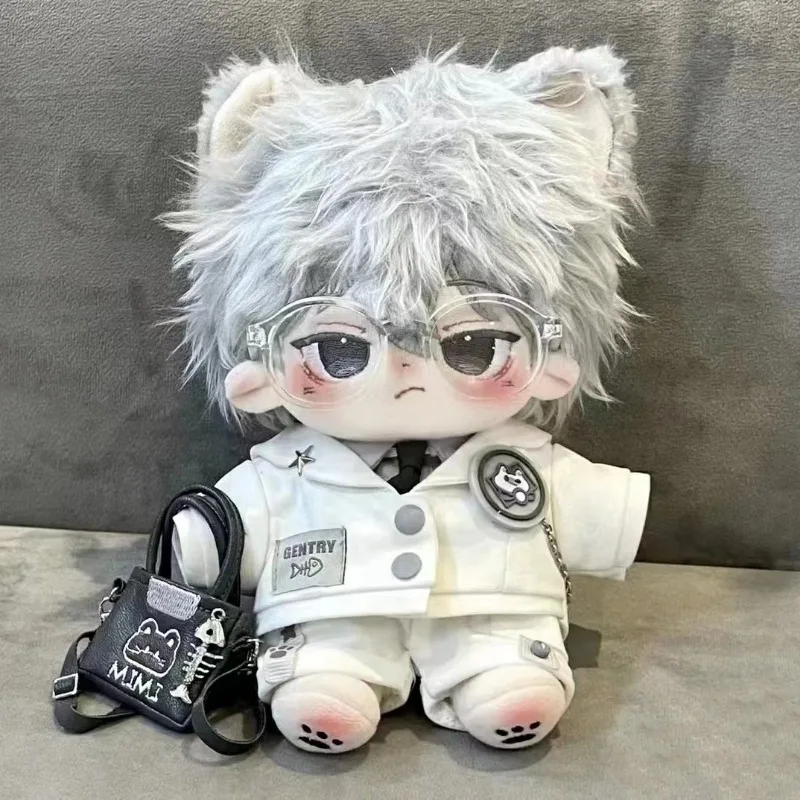 20cm Plush Doll Clothes Gentle White Suit Cool Costumes Anime Kpop Skz Outfit Toys Accessories Children Gifts Free Shipping