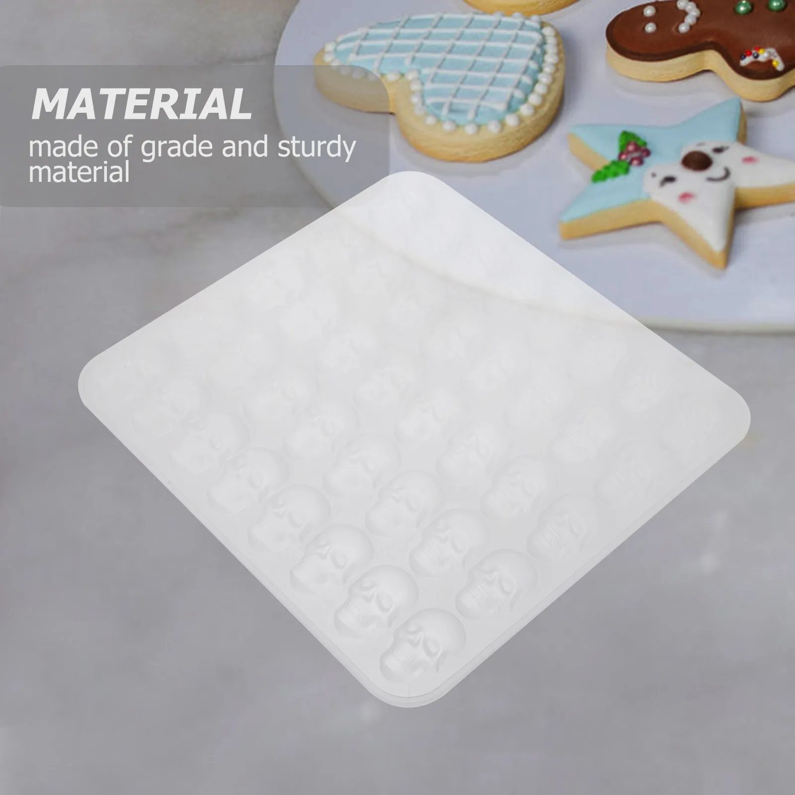 

Silicone Skull Cookie Mold Creative Baking Tool Easy Demould Portable Lightweight Compact Design for Cakes Eggs Cookies