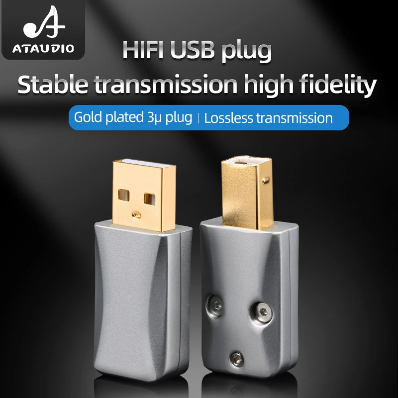 HIFI 2.0 USB التوصيل مطلية بالذهب USB ذكر الجمعية محول موصل التوصيل نوع-A نوع-B لتقوم بها بنفسك كابل يو اس بي التوصيل
