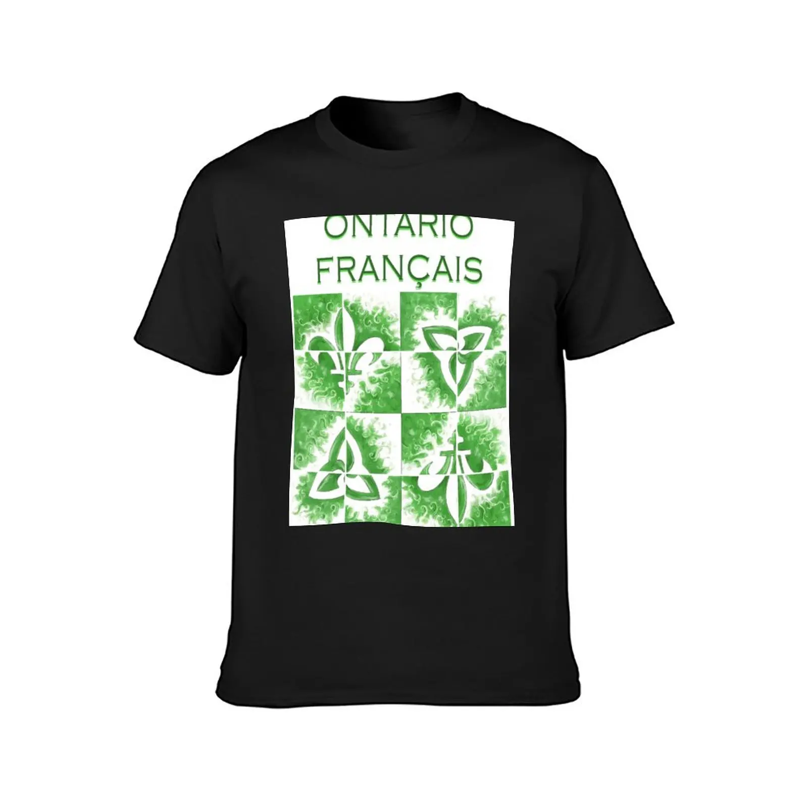 Franco-Ontarian Flag - Abstract Design T-Shirt funnys Aesthetic clothing hippie clothes T-shirt men