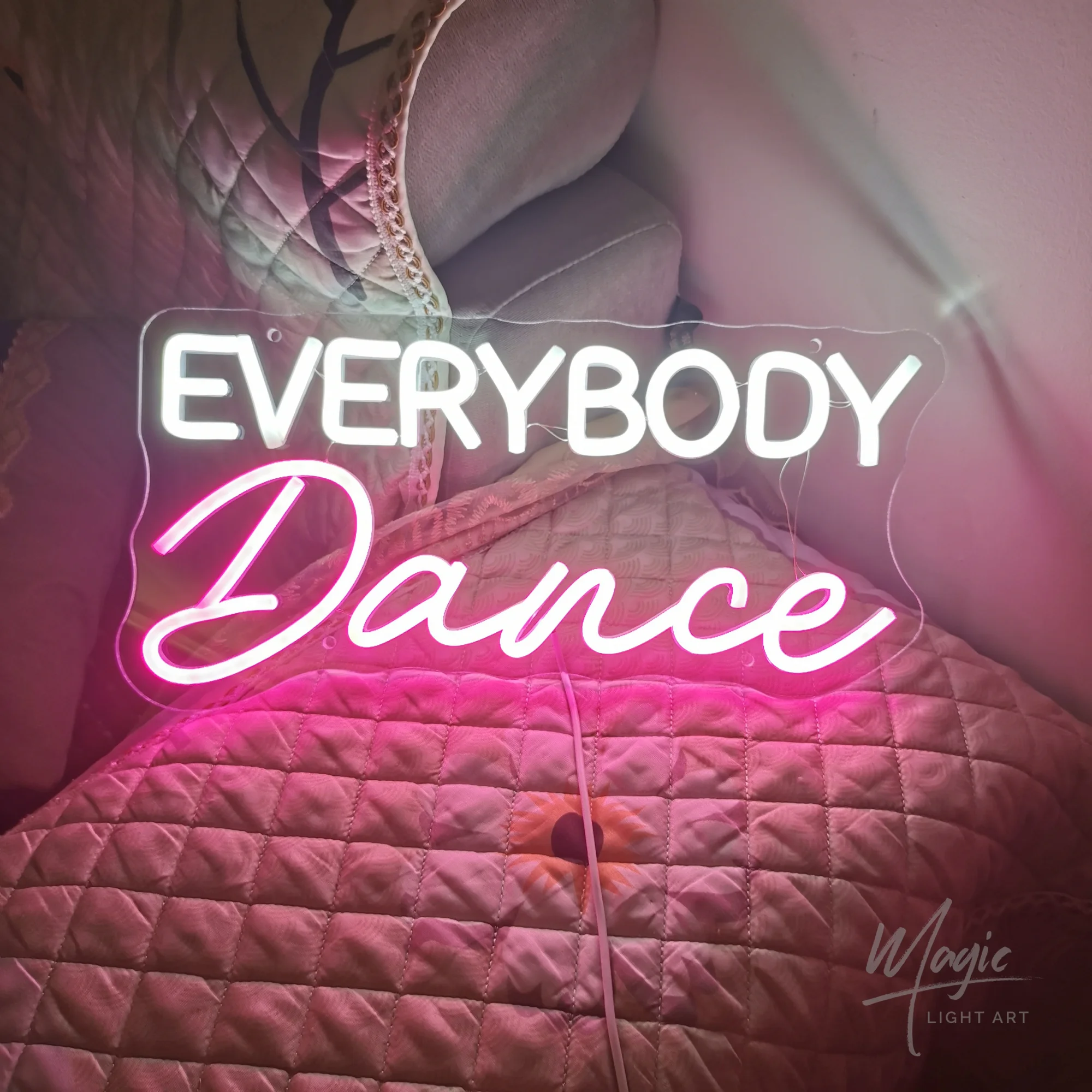 

Everybody Dance Neon Sign for Wall Decor - Wall Art for Home Bars, Clubs, Weddings, Christmas & Bachelorette Parties