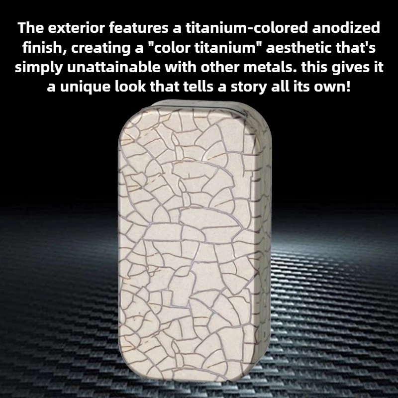 Tifire EDC متصدع سبائك التيتانيوم Dingding الجزء الكثيف بطاقة الإصبع دفع لعبة سطح المكتب الضغط #3