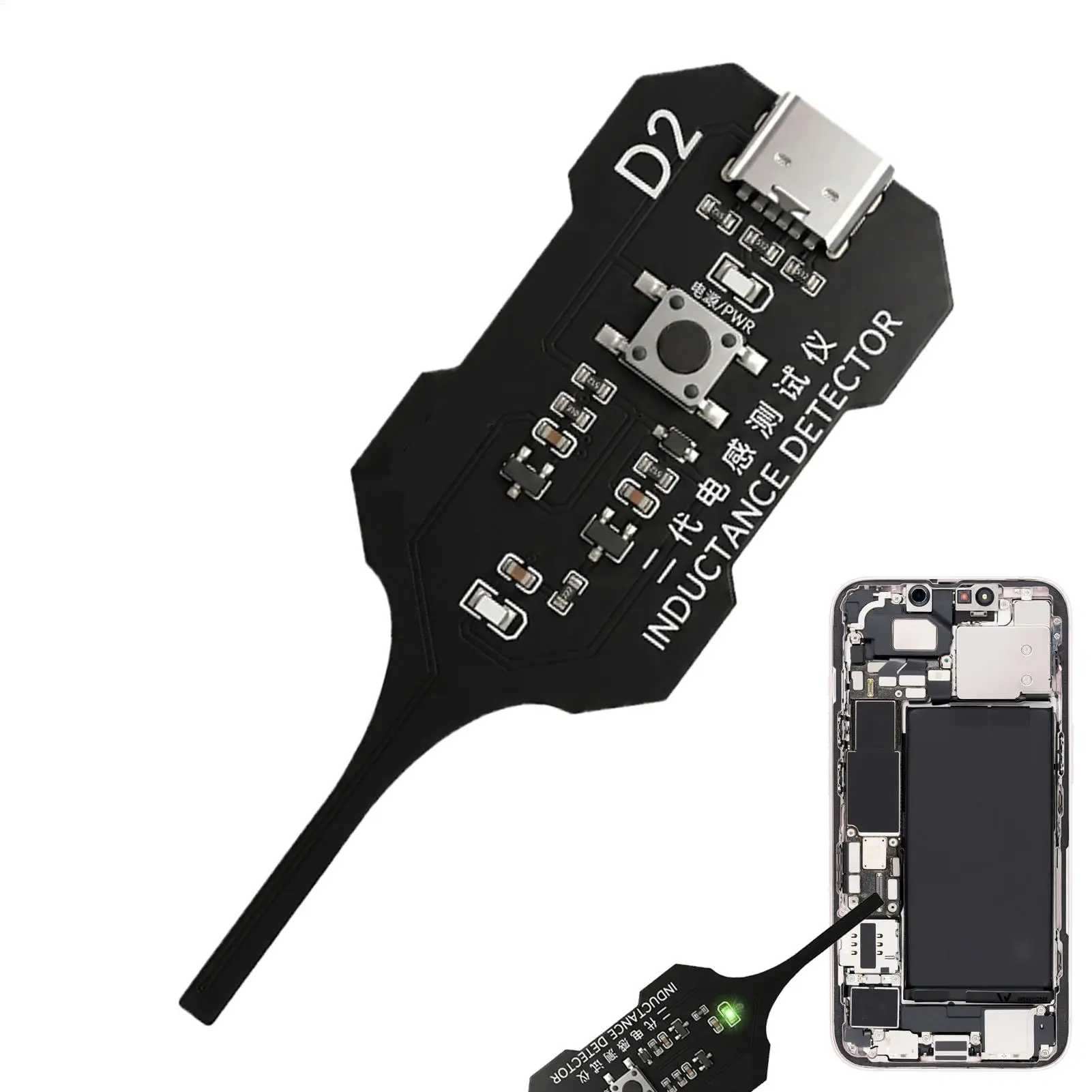 Quick Fault Detection Inductance Detector Handheld High Precision Portable Tester for Laptop Motherboard Circuit Board Repair