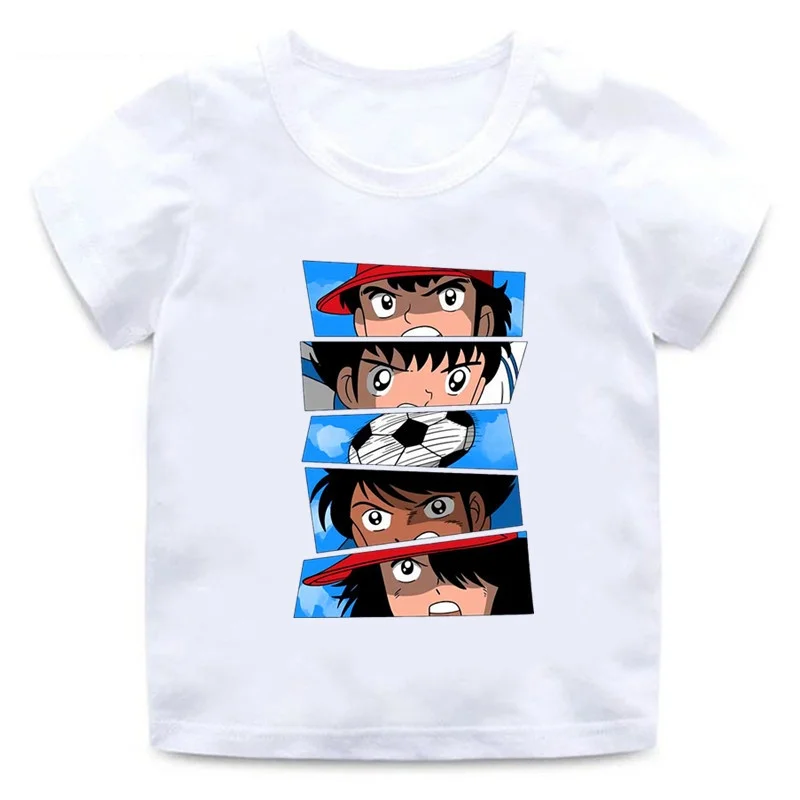 Anime Captain Tsubasa Footballer Printed Men Women Tee Adults Children Boy Gril Top O Neck Kids Parent Child Cotton Tshirt