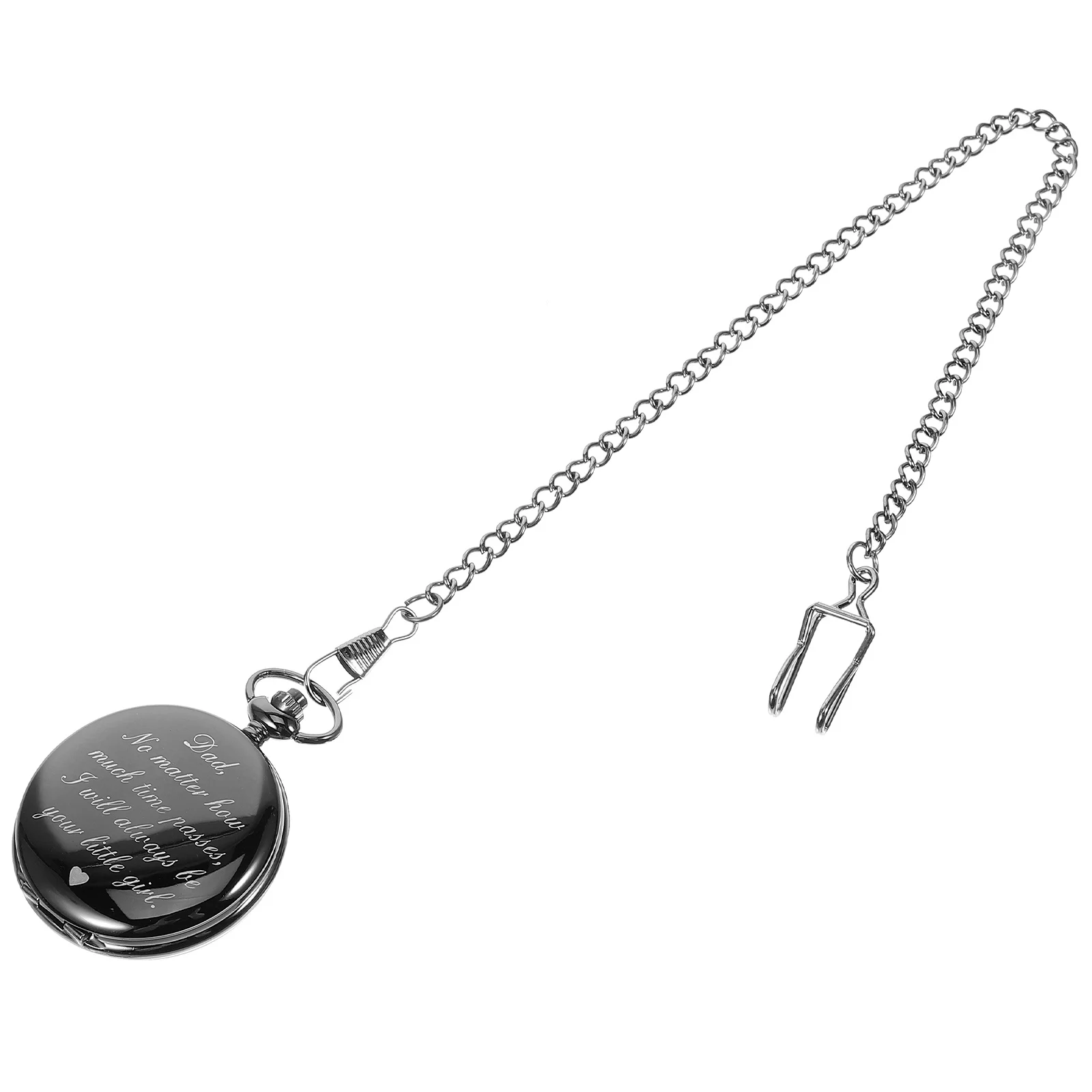 ساعة جيب معدنية للرجال، سلسلة ساعات جيب مزخرفة عتيقة، هدية أنيقة لعيد الأب، هدية إبداعية لعيد ميلاد الأب