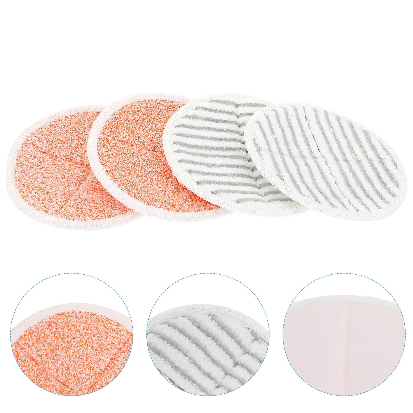 

Комплект из 4 сменных насадок для паровой швабры из микрофибры для твердых полов, дерева, ламината, мрамора: с высокой впитываемостью, для очистки и устранения запахов