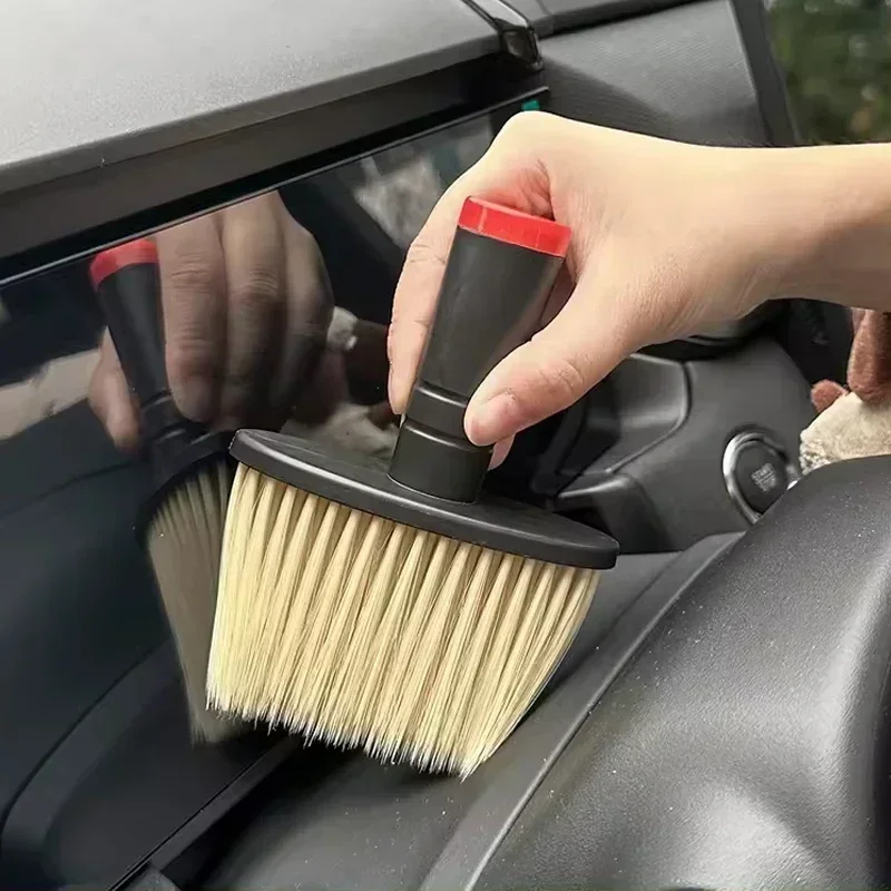 1 brosse de nettoyage pour voiture, brosse anti-poussière pour sortie de climatiseur, brosse à poils doux pour le nettoyage des voitures
