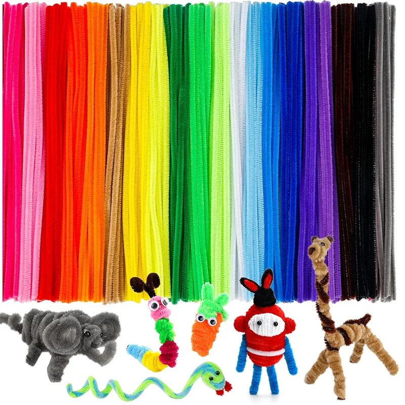 الشنيل الجذعية الأنابيب الاطفال DIY ألعاب إبداعية الشنيل العصي المنظفات رياض الأطفال التعليمية اليدوية المواد أفخم شرائط #1