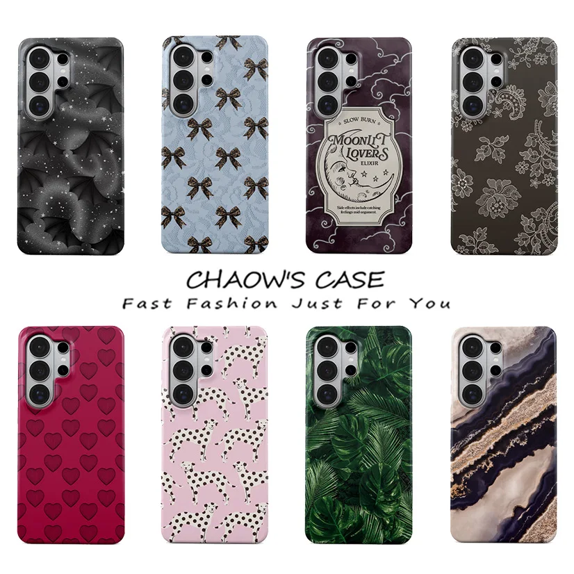 Capa de Telefone Luxuosa Bugrs Vintage Sky Bows para Samsung Galaxy S20 FE S22 S24 S25 S26 Plus Ultra Edge 4G 5G com Dupla Camada