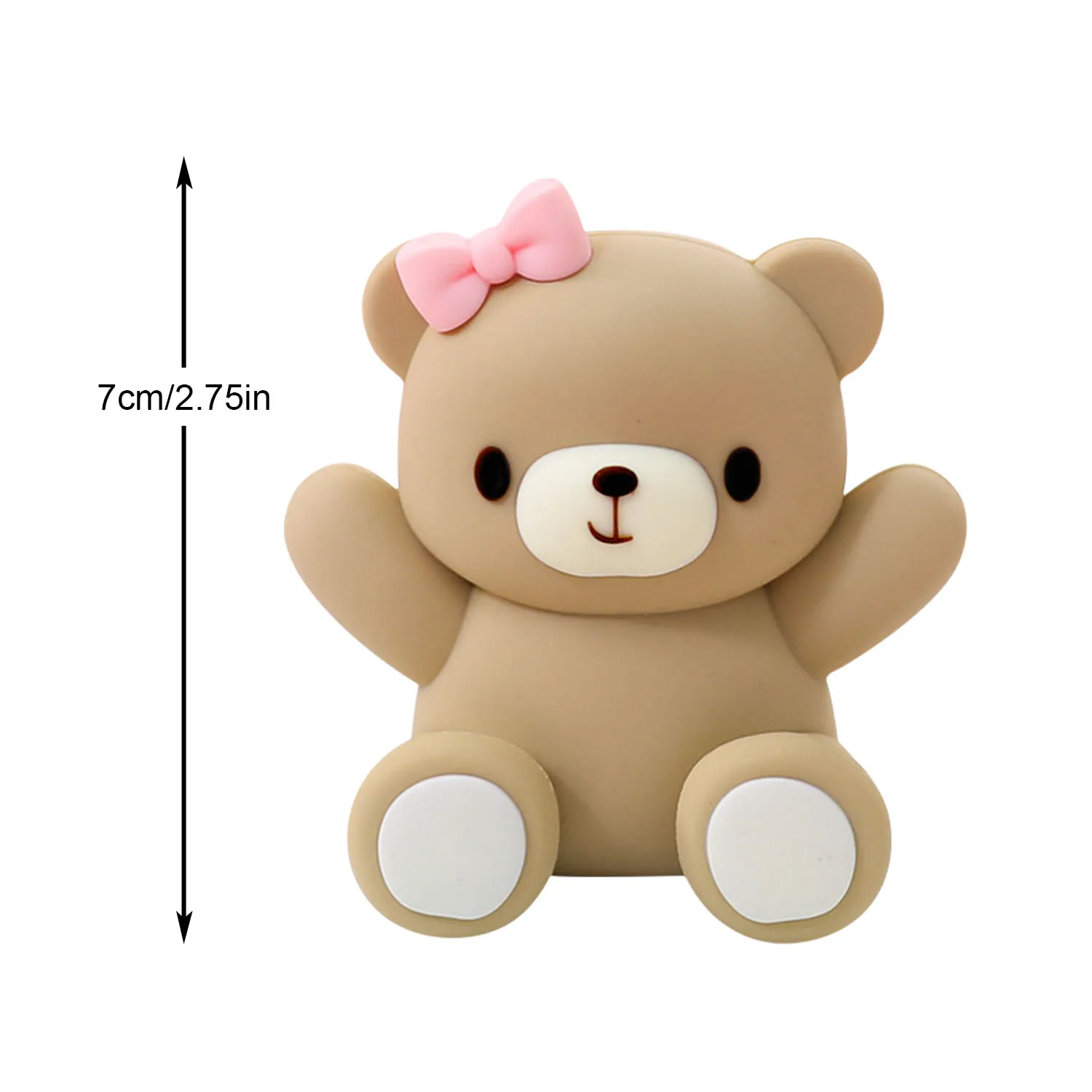 3D Bear Cake Toppers para Meninos e Meninas, Decorações para Baby Shower, Birthday Party Supplies