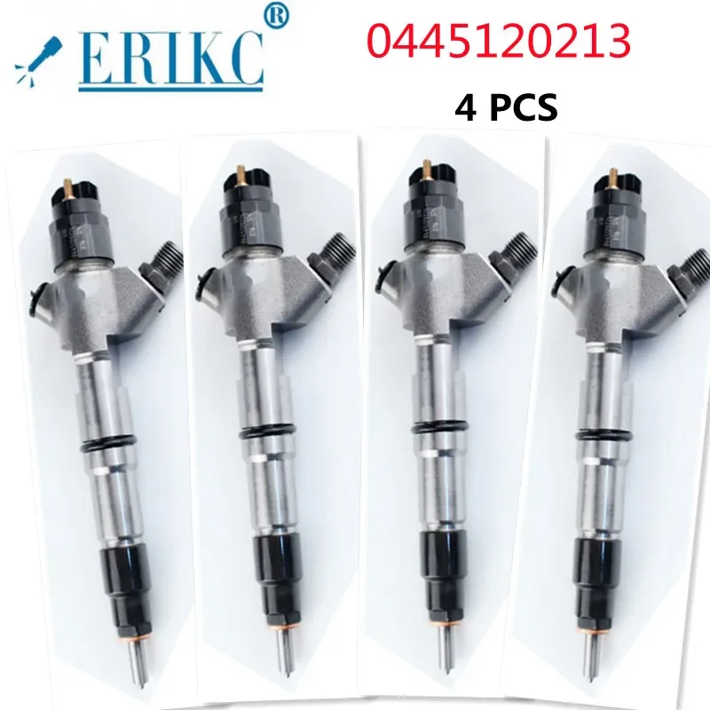 

ERIKC 4 PCS 0445120213 Common Rail Spare Parts Injector 0 445 120 213 FOR WEICHAI 612600080611 612600080924