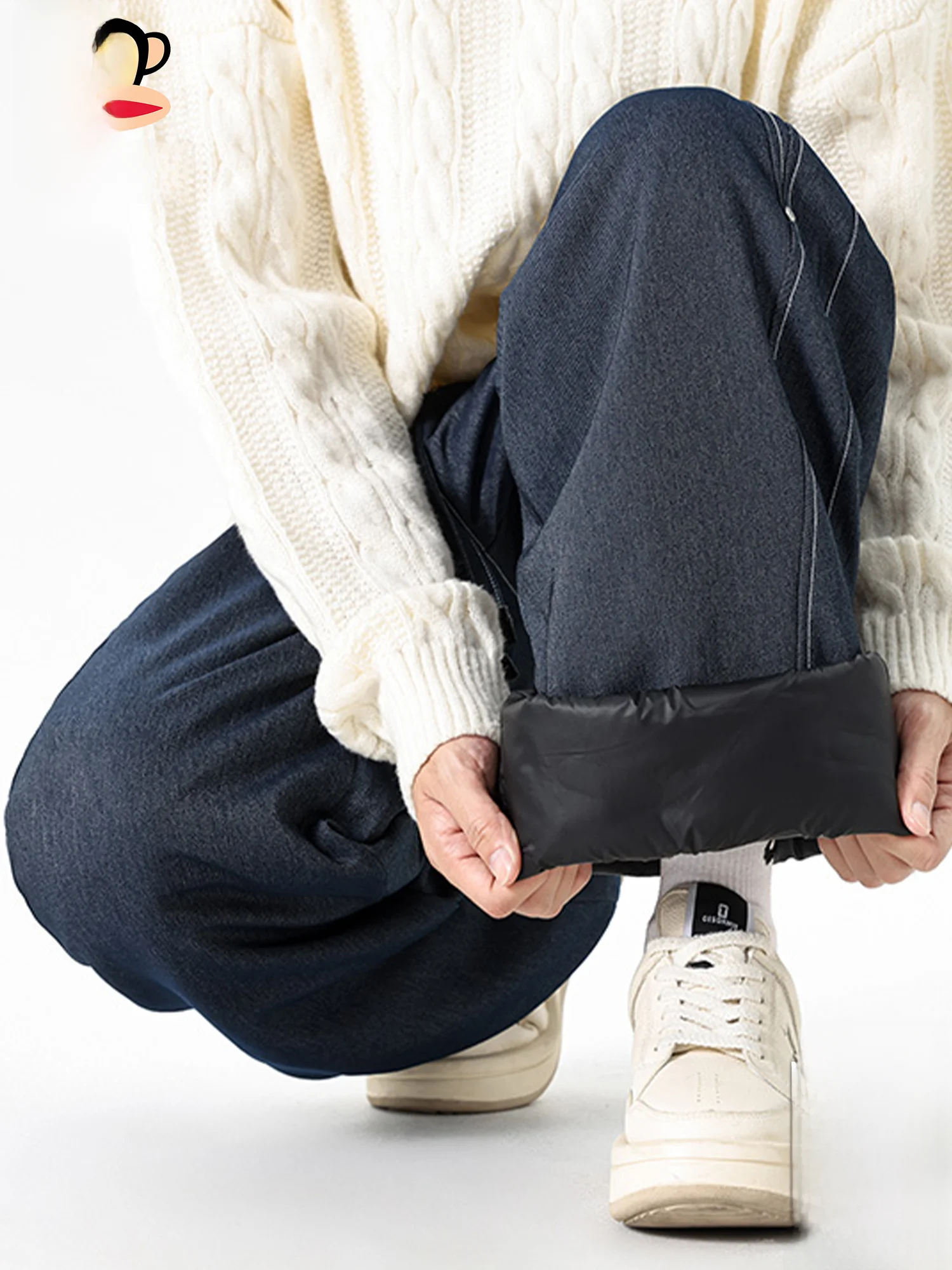 

Мужские зимние брюки Paul Frank Heavyweight Warmth прямого кроя, повседневные, длинные, с пуховым наполнителем, удобные, молодежные, модные