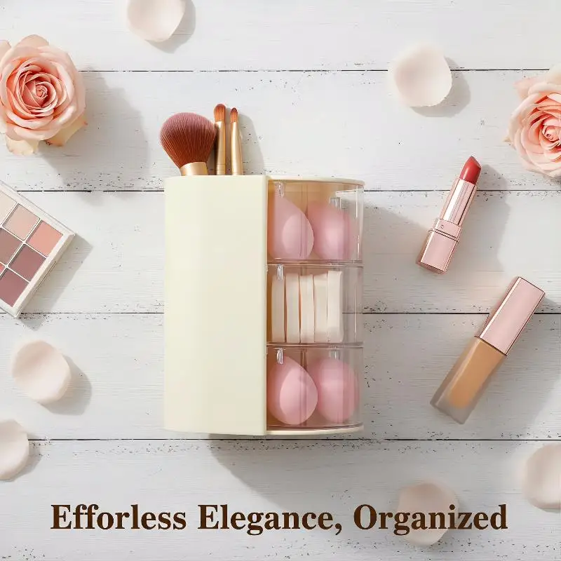 Organisateur d'accessoires pour cheveux, boîte de rangement en acrylique transparente, organisateur de chouchous, support pour brosses à maquillage, organisateur de bijoux de bureau