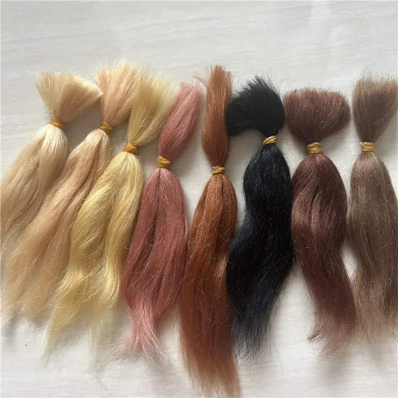 Good Quality 10 Colors Doll Reborn Mohair 100% Pure Mohair Black Brown Coffee Colors To DIY Reborn Doll