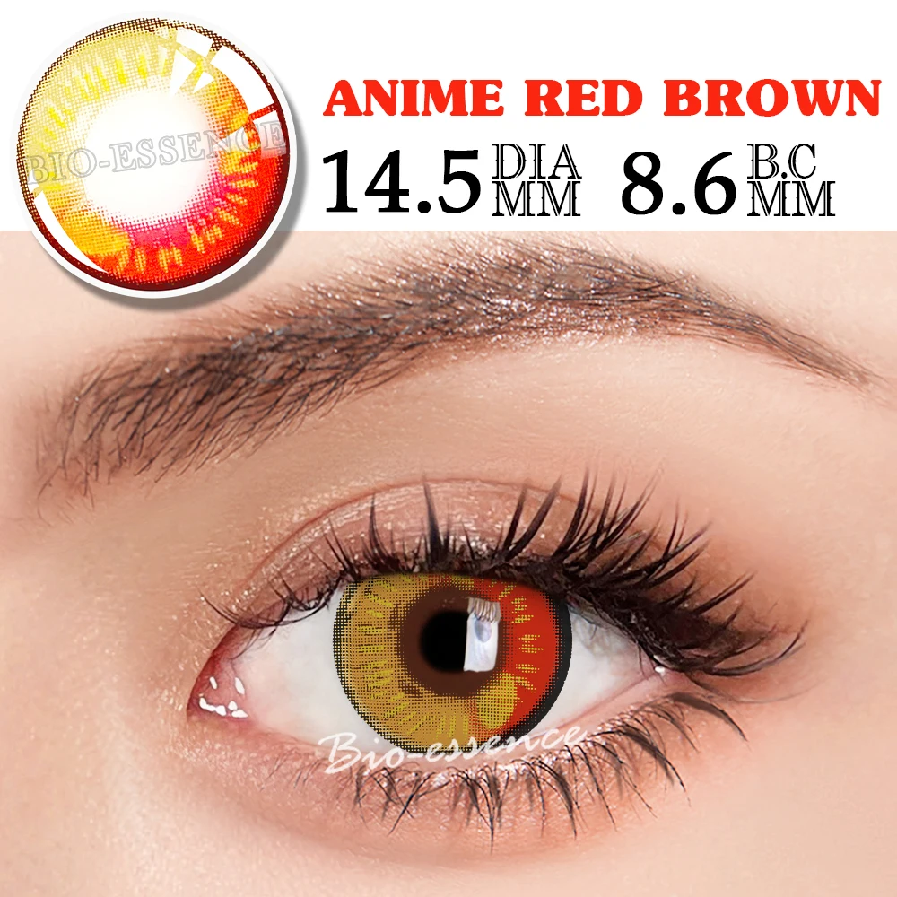 Bio-essence Halloween Coplay Kontaktlinsen, 1 Paar farbige Kontaktlinsen für Augen, Anime-Linsen, Cosplay-Linsen, Anime-Zubehör – Detail 12