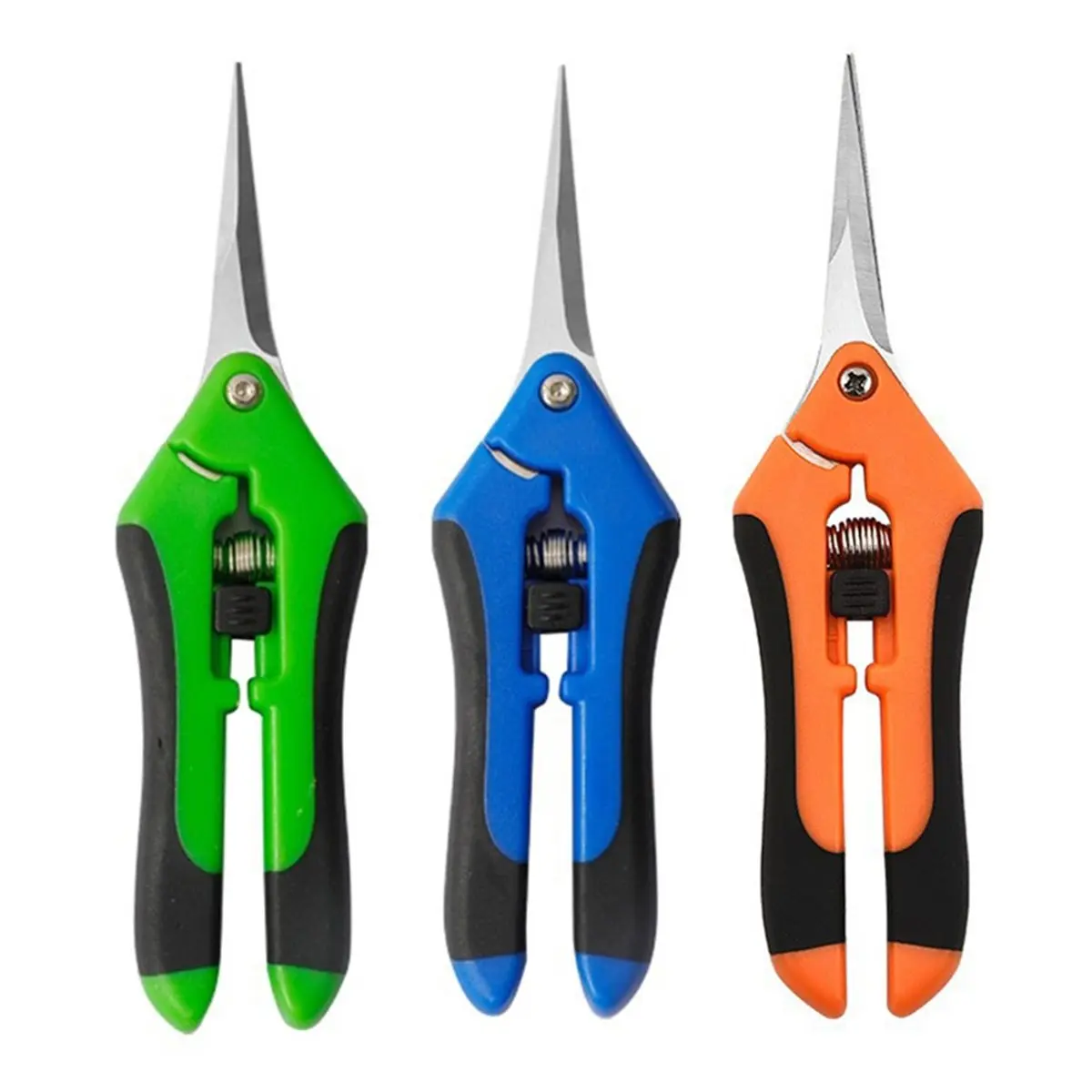 A45I Gardening Hands Tools Pruner Pruning Shears Trimming Grapes Scissors with Straight Elbow Stainless Steel Blade for Plant