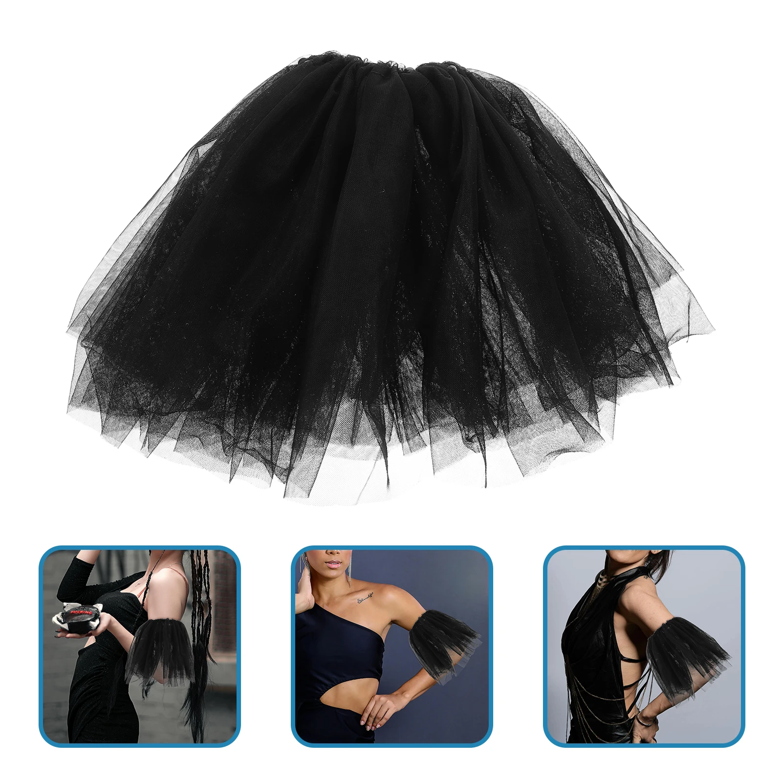 

Shawl Bridal Sleeves Detachable Tulle Wedding Costume Border Gloves Dress Accessory for Long Dresses Bride