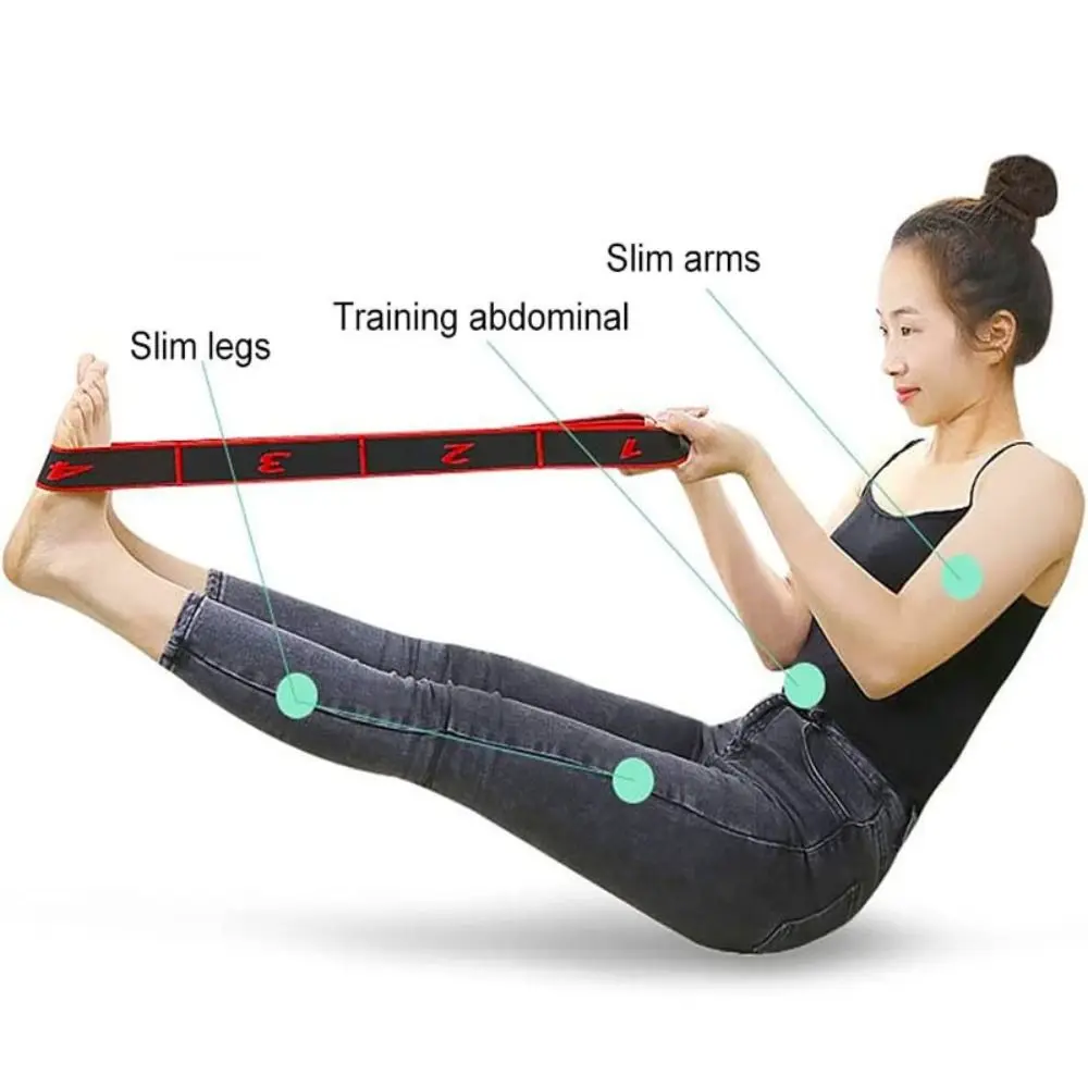 8/10/12 Grid Yoga Stretch Band Flexible Adjustable Dance Stretch Band Multi-stage Stretching Training Belt