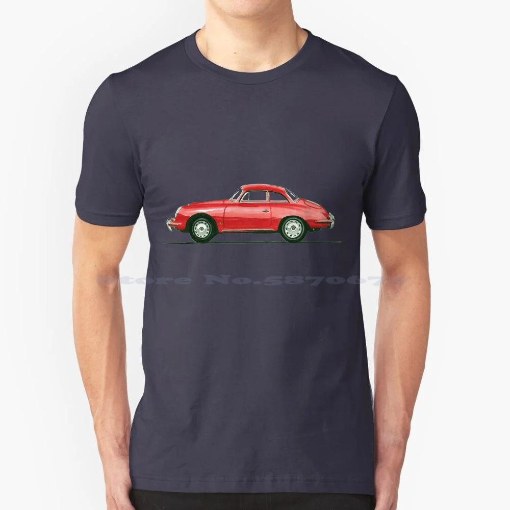 356 B Karmann Hardtop Coupe T Shirt 100% Cotton Tee 356 B Karmann Hardtop Coupe Vintage Car Classic Car Automotive Sketching