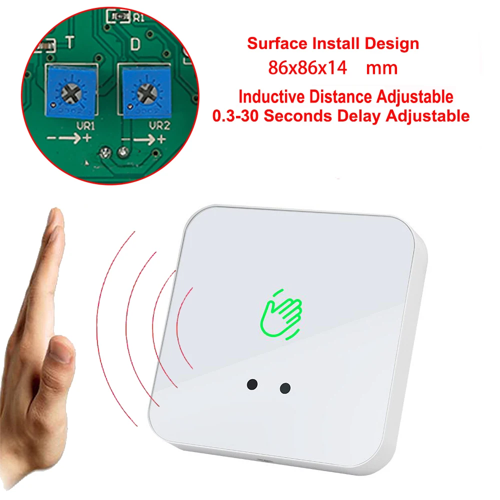 Imagem -03 - Contactless Infrared Door Lock Instalação de Superfície no Touch Exit Button ir Porta Release Switch