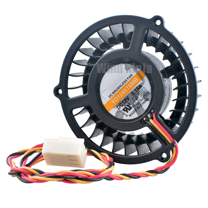 

YD124515MB 48mm fan Hole spacing 43x43x43mm DC12V 0.15A 3pin 2800rpm Centrifugal fan cooling fan for chassis CPU graphics card