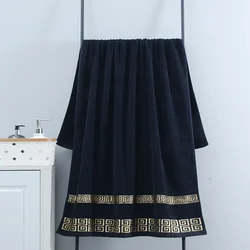 Oversized Bath Towel 140x70cm Black Green White Blue White Brown Embroidered Gift Big Bath Hand Face Towels Cover 수건 세트 Toallas