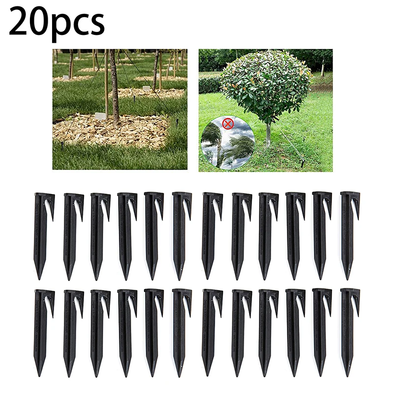 20Pcs Garden Lawn Mower Peg Environment-friendly Plastic Ground Pegs For Robotic Lawnmower Boundary Cable Accessories