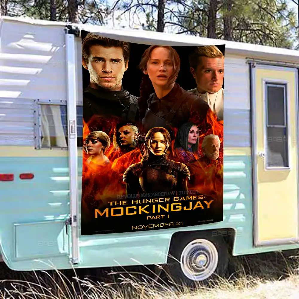 The Hunger Games 3 Retro-Flaggen, mehrere Auswahlmöglichkeiten, Wohnzimmer, Studio, Stand, Innendekoration, Banner
