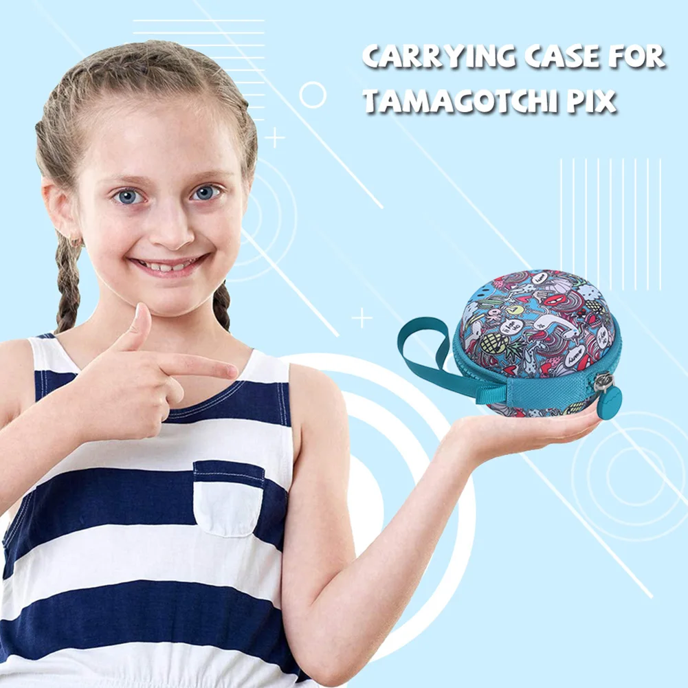 Przenośna torba do przechowywania maszyn do gier Odporna na wstrząsy torba do przechowywania maszyn Rękaw ochronny z karabińczykiem na pasek na rękę dla Tamagotchi Pix