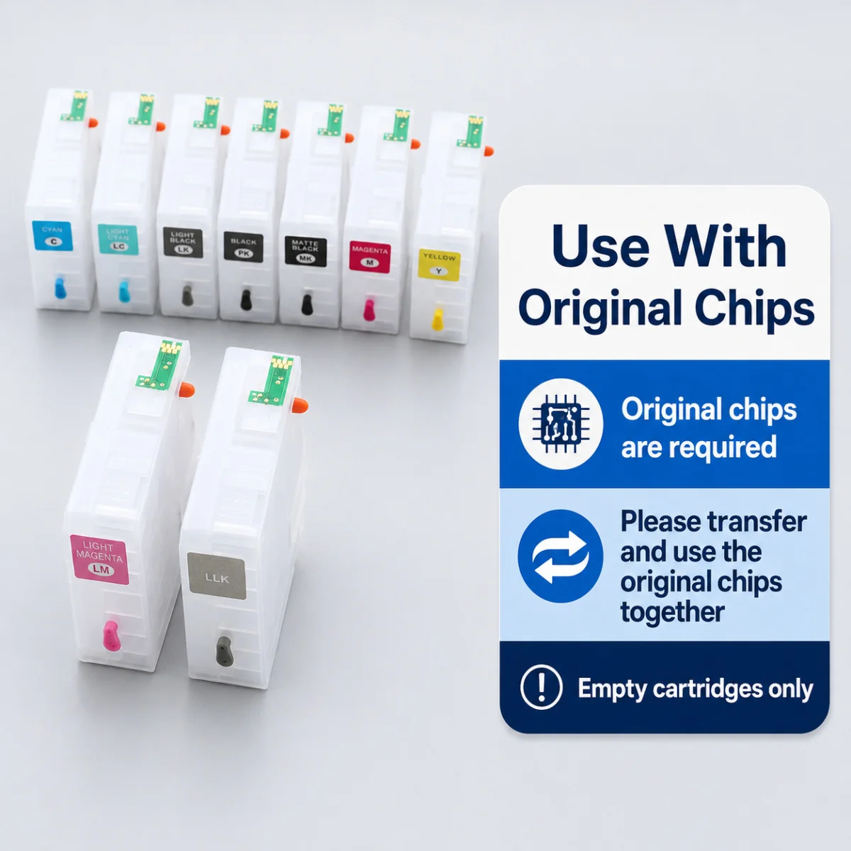 80M 9 Colors 3880 Refillable Ink Cartridges with ARC Chips For Epson Stylus Pro3800 3880 3890 3850 Printer Ink Cartridges view 5