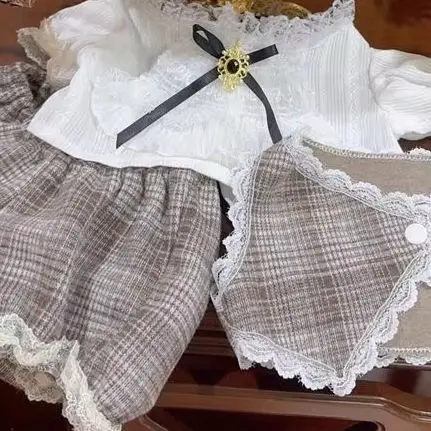 

20CM Cotton Doll Clothes 50-55CM Reborn Doll Pants Top Vest Free Shipping