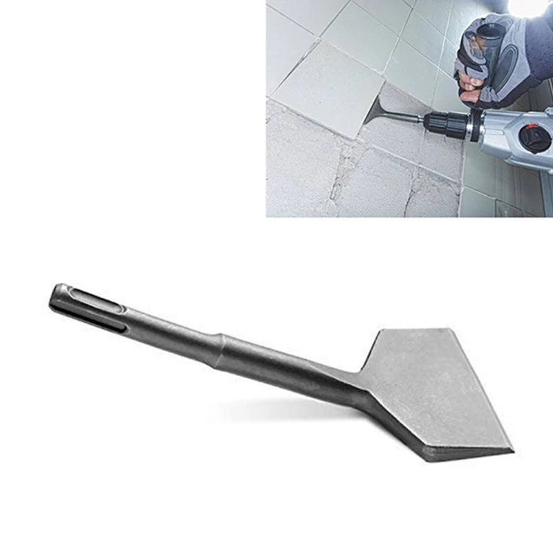 

PLUS Shank 3 In Wide Electric Hammer Chisel Angled Heavy Duty Bent Tile Chisel