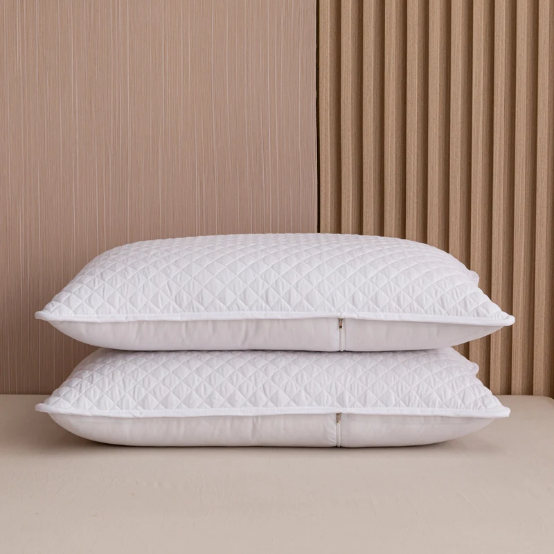 2Pcs Ultrasonic Quilted Anti-Dirty Pillow Covers, Isolation Pillowcases for Trip Hotel