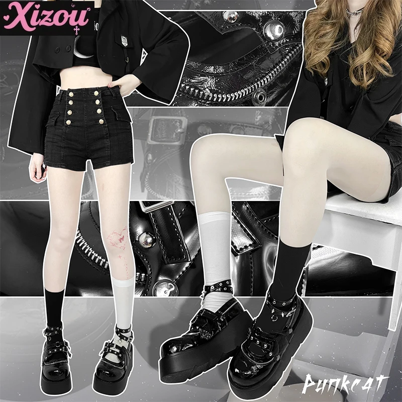 الحلو فتاة باردة الأصلي فاسق أحذية منصة Y2k ثقافة فرعية هوتي القوطي لوليتا رئيس مستدير ماري جان الكعك أحذية للنساء #3