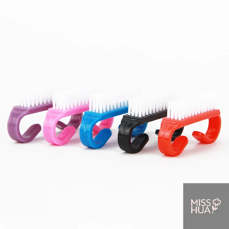 Hua escova de limpeza superior para arte em unhas, plástico macio, remoção de poeira, cuidados com os dedos, gel uv, manicure, pedicure, ferramenta, pincéis de maquiagem, esfrega